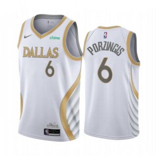 Men's Kristaps Porzingis Dallas Mavericks Basketball Jersey White