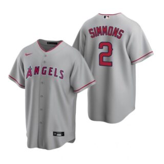 Men's Andrelton Simmons Los Angeles Angels Cool Base Jersey Gray