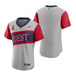 Men's Blank Los Angeles Angels Gray Road 2021 Little League Classic Jersey