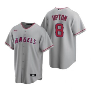 Men's Justin Upton Los Angeles Angels Cool Base Jersey Gray