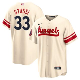 Youth Los Angeles Angels Max Stassi 2022 City Connect Cream Stitched Jersey