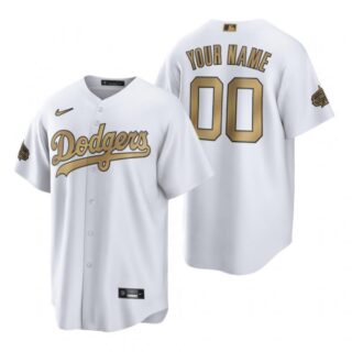 Men's Cool Base Custom Los Angeles Dodgers 2022 MLB All-Star Game White Stitched Jersey