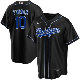 Youth Justin Turner Los Angeles Dodgers Black Fashion Jersey Stitched