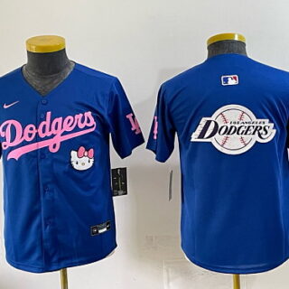 Men's Los Angeles Dodgers Circle Logo Back Graphic Baseball Jersey - Royal Blue