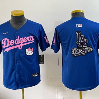 Men's Los Angeles Dodgers LA Logo Back Graphic Baseball Jersey - Royal Blue