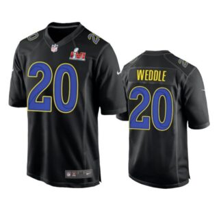 Men's Eric Weddle Los Angeles Rams 2022 Super Bowl LVI Black Bound Game Stitched Jersey
