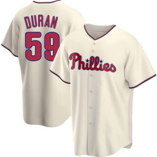 Men's Philadelphia Phillies #59 Jhoan Duran Cream Jersey