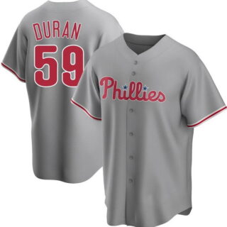 Men's Philadelphia Phillies #59 Jhoan Duran Gray Jersey