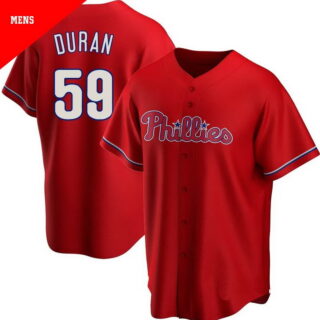Men's Philadelphia Phillies #59 Jhoan Duran Red Alternate Jersey