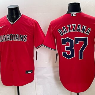 Men's Cleveland Guardians #37 Travis Bazzana Baseball Jersey - Red