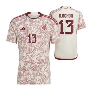Men's Guillermo Ochoa Mexico National Team White Away Soccer Jersey 2022-23