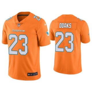 Men's Gerrid Doaks Miami Dolphins Color Rush Limited Stitched Jersey Orange