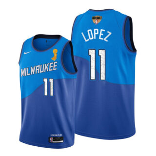 Men's Brook Lopez Milwaukee Bucks 2021 NBA Finals Champions Jersey