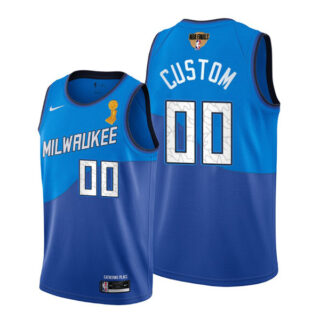 Youth Custom Milwaukee Bucks 2021 NBA Finals Champions Jersey