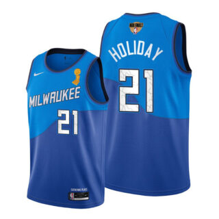 Youth Jrue Holiday Milwaukee Bucks 2021 NBA Finals Champions Jersey