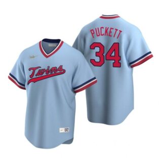 Men's Kirby Puckett Minnesota Twins Light Blue Cooperstown Jersey Light Blue Cooperstown