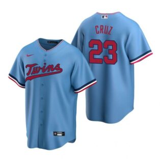 Men's Nelson Cruz Minnesota Twins Cool Base Jersey Light Blue