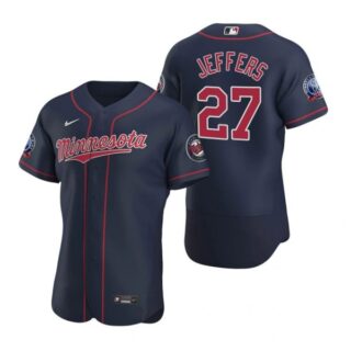 Men's Ryan Jeffers Minnesota Twins Flex Base Jersey Navy