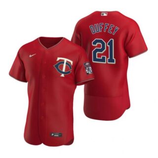 Men's Tyler Duffey Minnesota Twins Flex Base Jersey Red