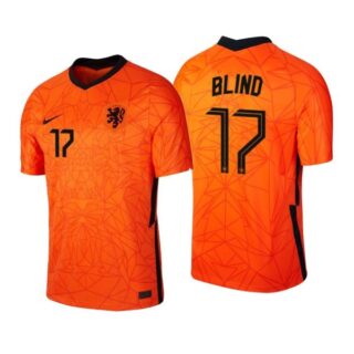 Men's Daley Blind Netherlands National Orange Home Jersey