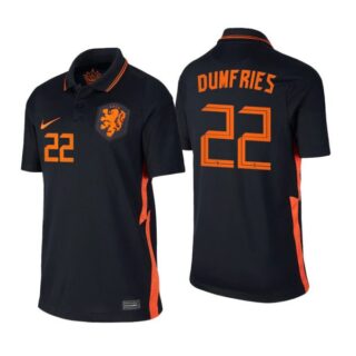 Men's Denzel Dumfries Netherlands National Black Away Jersey
