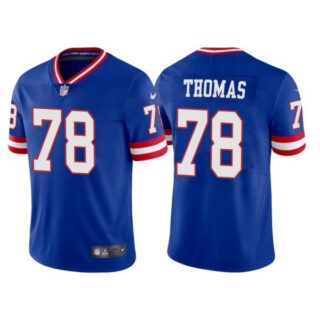 Men's New York Giants Andrew Thomas Royal Classic Vapor Limited Stitched Jersey