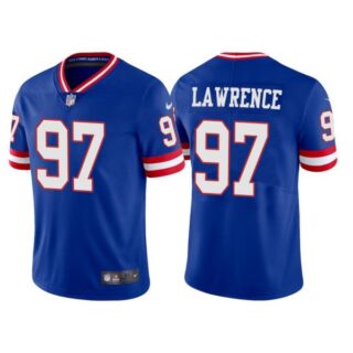 Men's New York Giants Dexter Lawrence Royal Classic Vapor Limited Stitched Jersey