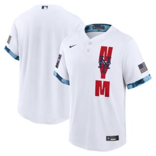 Men's - Cool Base New York Mets 2021 MLB All-Star White Jersey Worn In-Game - Stitched