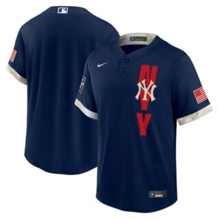 Youth New York Yankees 2021 MLB All-Star Navy Jersey Worn In-Game - Stitched