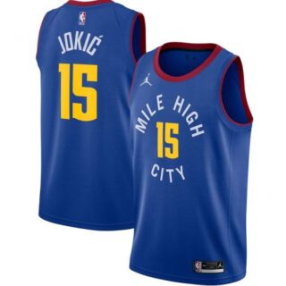 Men's Nikola Jokic Denver Nuggets Basketball Jersey Blue