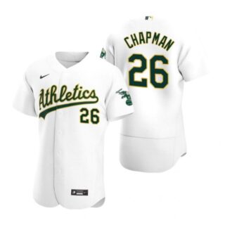 Men's #26 Matt Chapman Oakland Athletics Flex Base Jersey White