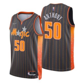 Men's Cole Anthony Orlando Magic City Anthracite 75th Anniversary Diamond Jersey Stitched