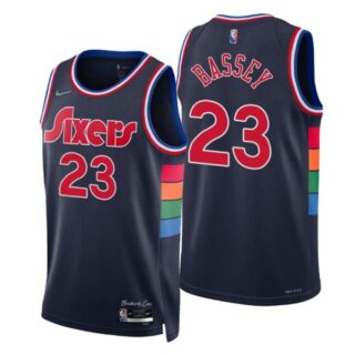 Men's Charles Bassey Philadelphia 76ers 75th Anniversary Diamond Jersey