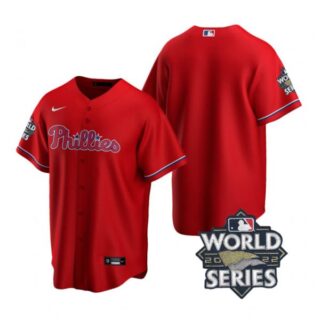 Youth Philadelphia Phillies 2022 World Series Red Stitched Jersey