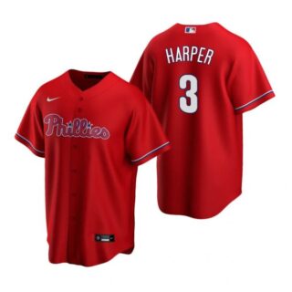 Men's #3 Bryce Harper Philadelphia Phillies Cool Base Jersey Red