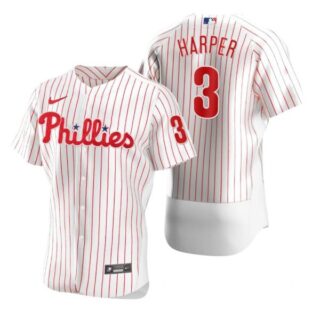 Men's #3 Bryce Harper Philadelphia Phillies Flex Base Jersey White