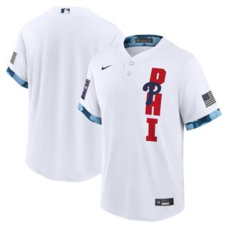 Youth Philadelphia Phillies 2021 MLB All-Star White Jersey Worn In-Game - Stitched