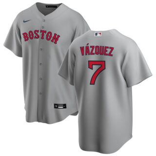Men's Boston Red Sox #7 Christian Vazquez Jersey Cool Base Gray
