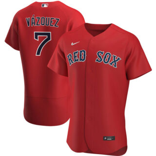 Men's Boston Red Sox #7 Christian Vazquez Jersey Flex Base Red