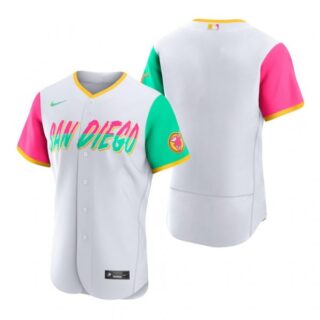 Men's Flex Base San Diego Padres White City Connect Stitched Jersey