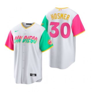 Men's Cool Base San Diego Padres Eric Hosmer White City Connect Stitched Jersey
