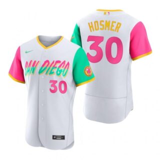 Men's Flex Base San Diego Padres Eric Hosmer White City Connect Stitched Jersey