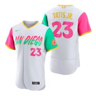 Men's Flex Base San Diego Padres Fernando Tatis Jr. White City Connect Stitched Jersey