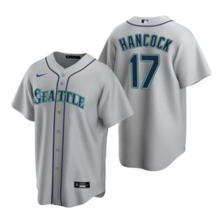 Men's Emerson Hancock Seattle Mariners Cool Base Jersey Gray Gray