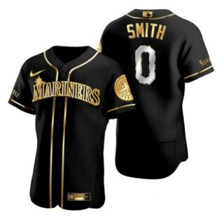 Men's Mallex Smith Seattle Mariners Flex Base Jersey Aqua Black Golden
