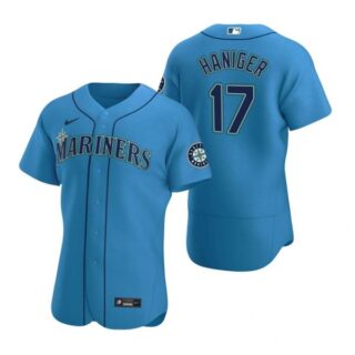 Men's Mitch Haniger Seattle Mariners Flex Base Jersey Aqua Royal