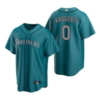 Men's Sam Haggerty Seattle Mariners Cool Base Jersey Cream Aqua