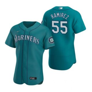 Men's Yohan Ramirez Seattle Mariners Flex Base Jersey Royal Aqua