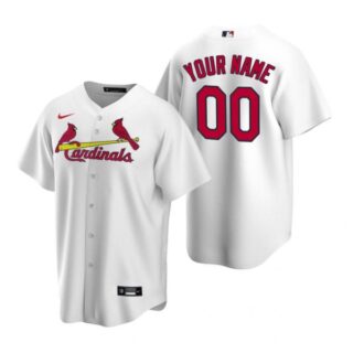 Men's Custom St. Louis Cardinals Cool Base Jersey Light Blue White
