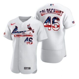 Men's Paul Goldschmidt St. Louis Cardinals Flex Base Jersey Black Golden White Stars